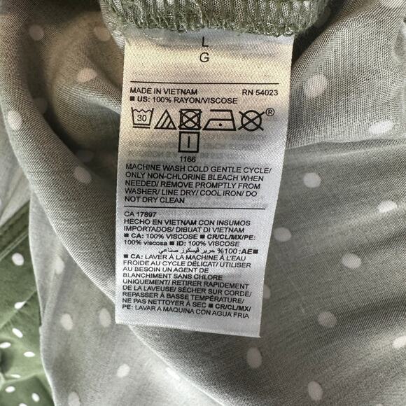 Old Navy Romper WMNS L Green/White Polka Dot S/551851-03 Sleeveless Scoop Neck - Picture 6 of 7